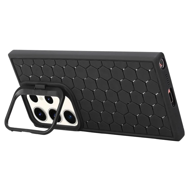 For Samsung Galaxy S23 Ultra Case Protective TPU Breathable Cooling Phone Cover with Kickstand