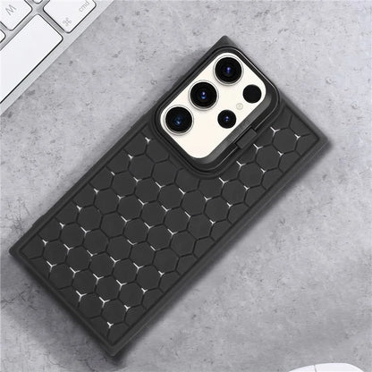 For Samsung Galaxy S23 Ultra Case Protective TPU Breathable Cooling Phone Cover with Kickstand