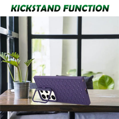 For Samsung Galaxy S23 Ultra Case Protective TPU Breathable Cooling Phone Cover with Kickstand