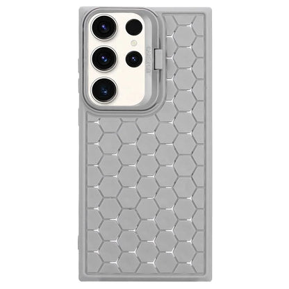 For Samsung Galaxy S23 Ultra Case Protective TPU Breathable Cooling Phone Cover with Kickstand