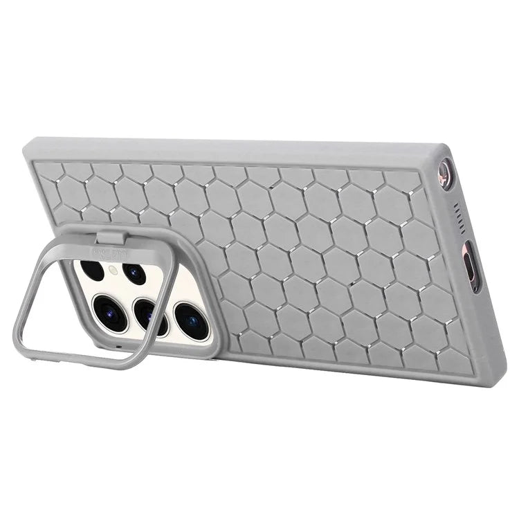 For Samsung Galaxy S23 Ultra Case Protective TPU Breathable Cooling Phone Cover with Kickstand