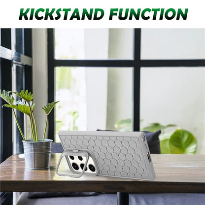 For Samsung Galaxy S23 Ultra Case Protective TPU Breathable Cooling Phone Cover with Kickstand