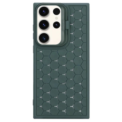 For Samsung Galaxy S23 Ultra Case Protective TPU Breathable Cooling Phone Cover with Kickstand