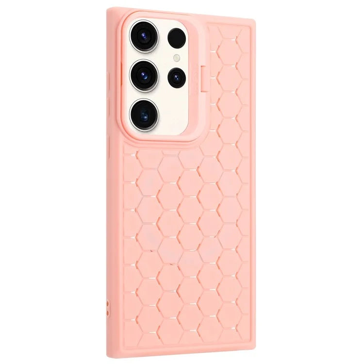 For Samsung Galaxy S23 Ultra Case Protective TPU Breathable Cooling Phone Cover with Kickstand