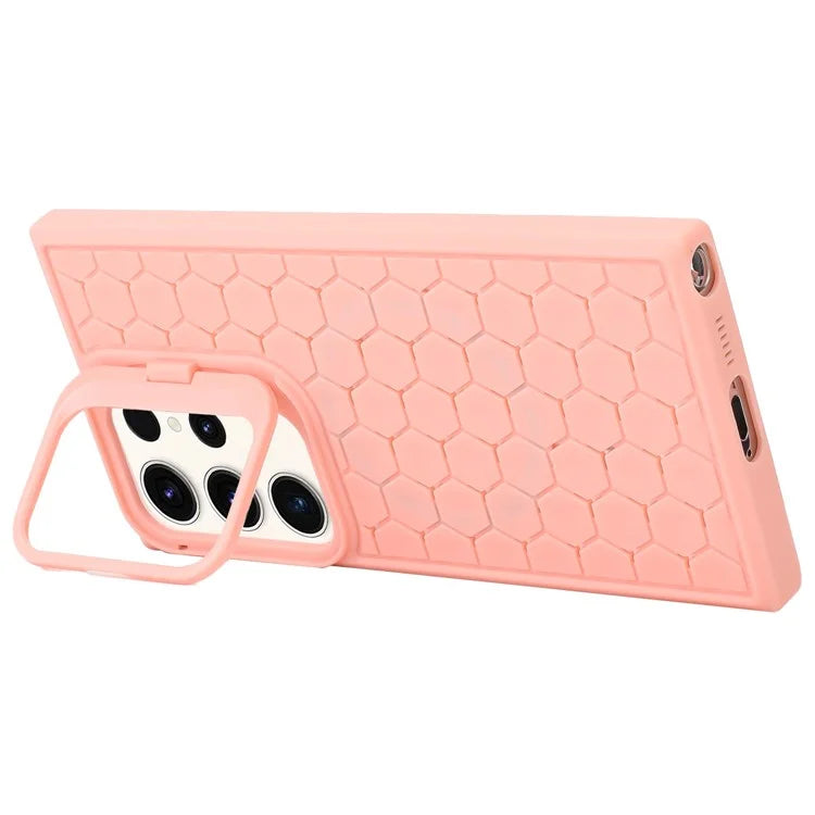 For Samsung Galaxy S23 Ultra Case Protective TPU Breathable Cooling Phone Cover with Kickstand