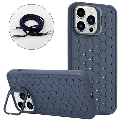 For iPhone 12 Pro Max Case with Shoulder Strap Kickstand Heat Dissipation TPU Phone Cover