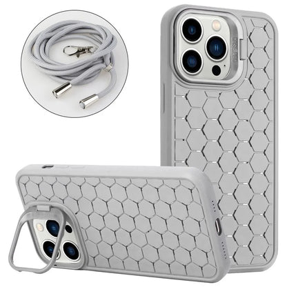 For iPhone 12 Pro Max Case with Shoulder Strap Kickstand Heat Dissipation TPU Phone Cover