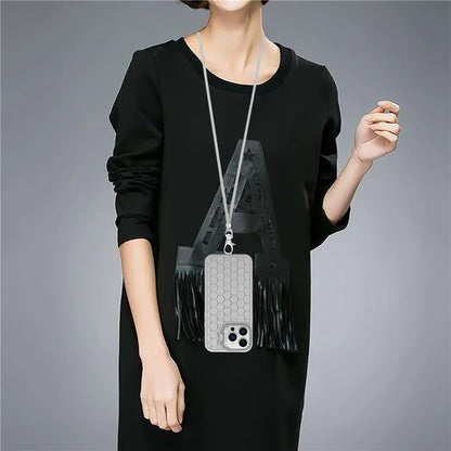 For iPhone 12 Pro Max Case with Shoulder Strap Kickstand Heat Dissipation TPU Phone Cover