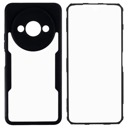 For Xiaomi Redmi A3 / Poco C61 4G Case Shockproof Acrylic + TPU Phone Shell, Built-In PET Screen Protector, Black