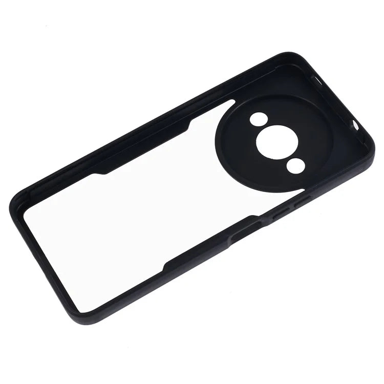 For Xiaomi Redmi A3 / Poco C61 4G Case Shockproof Acrylic + TPU Phone Shell, Built-In PET Screen Protector, Black