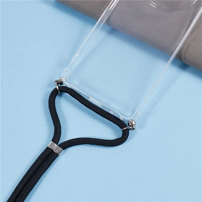 For Xiaomi Redmi A3 / Poco C61 4G Case TPU Anti-Scratch HD Clear Protective Back Phone Cover with Lanyard