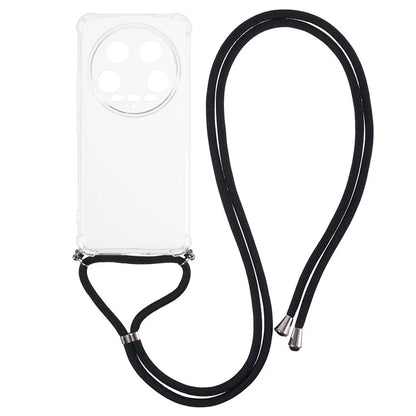 For Xiaomi 14 Ultra Case TPU Anti-scratch HD Clear Protective Back Cover with Lanyard