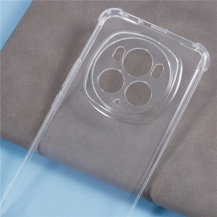 For Honor Magic6 Pro 5G Clear Case Rreinforced Corner TPU Phone Cover with Lanyard