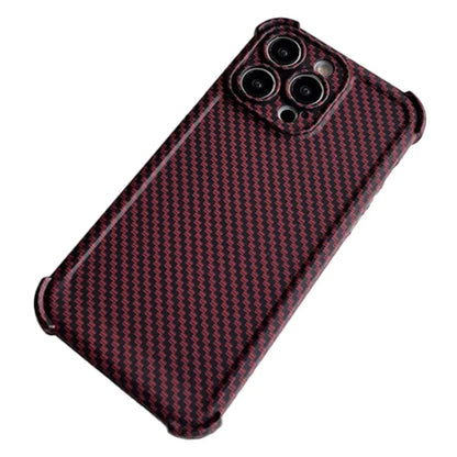 For iPhone 14 Pro Max TPU Case Reinforced Corner Phone Cover Carbon Fiber Texture