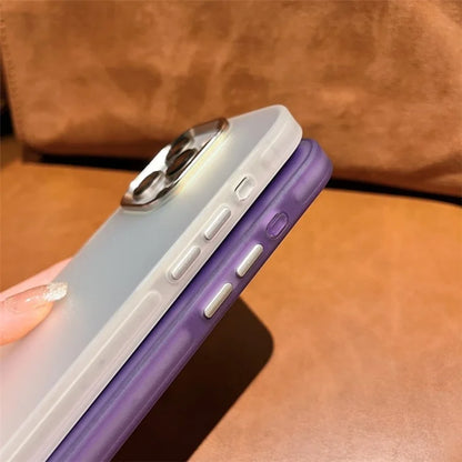 For iPhone 15 Pro Case Laser Effect Gradient Shockproof PC+TPU Phone Cover