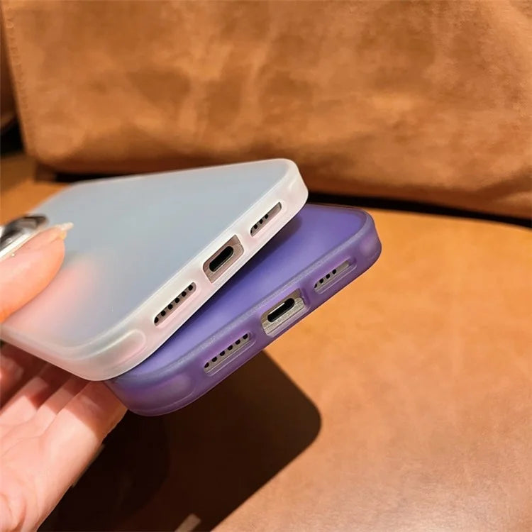 For iPhone 15 Pro Case Laser Effect Gradient Shockproof PC+TPU Phone Cover