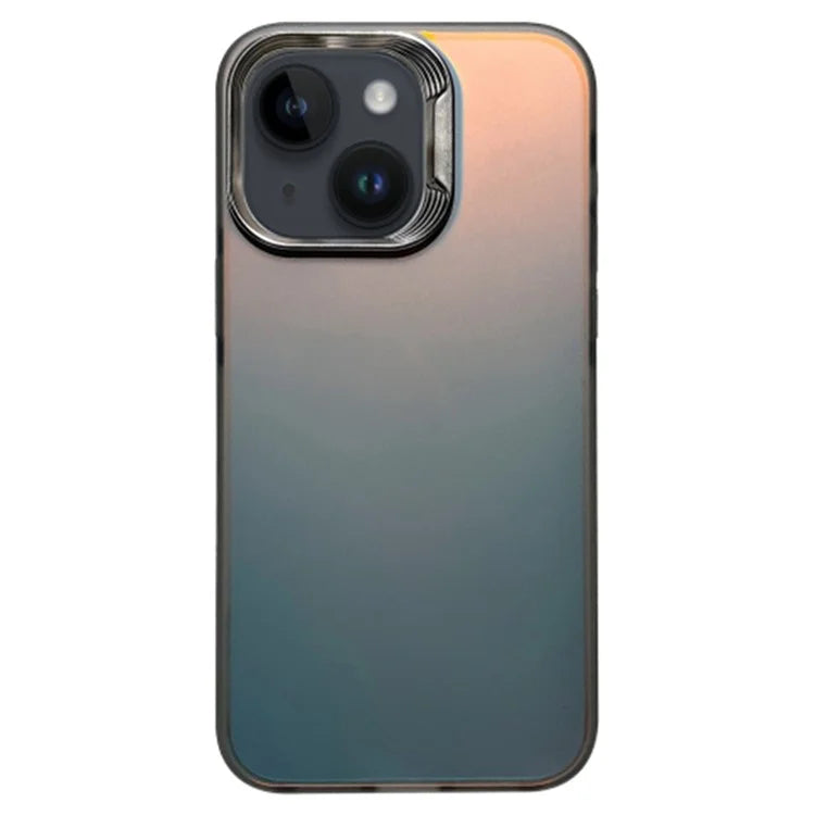 For iPhone 13 6.1 inch Case Electroplating Lens Frame PC+TPU Anti-scratch Phone Cover