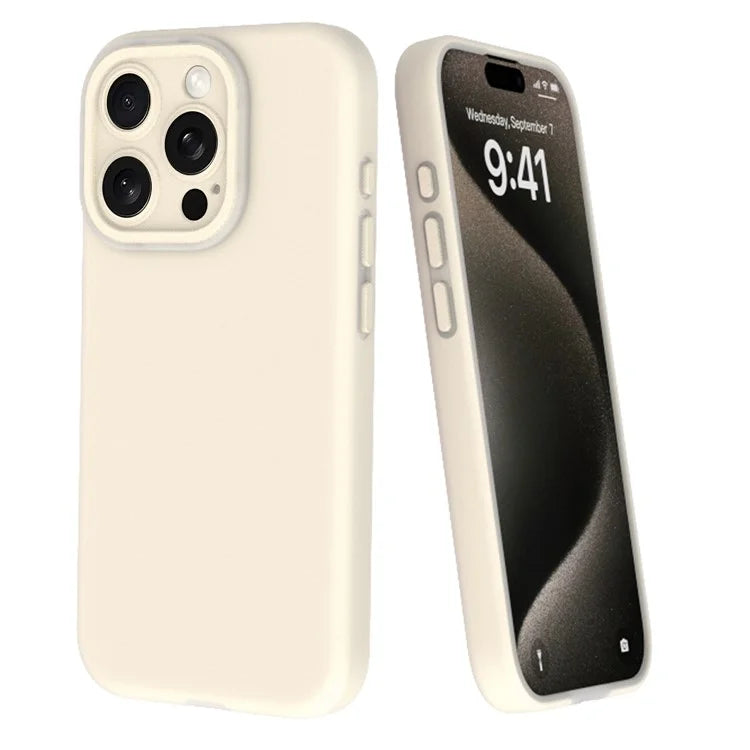 For iPhone 14 Pro Max Case Liquid Silicone Dust-proof Phone Cover with Lens Film