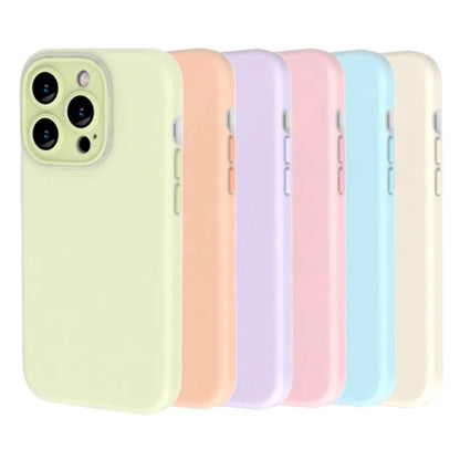 For iPhone 14 Pro Max Case Liquid Silicone Dust-proof Phone Cover with Lens Film