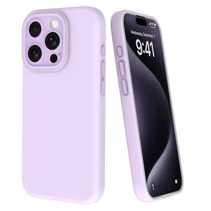For iPhone 15 Pro Case with Lens Dopamine Design Liquid Silicone Soft Phone Cover