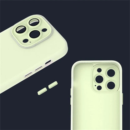 For iPhone 15 Pro Case with Lens Dopamine Design Liquid Silicone Soft Phone Cover