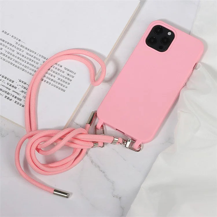 For iPhone 13 Pro Max Case Soft TPU Cell Phone Cover with Straps
