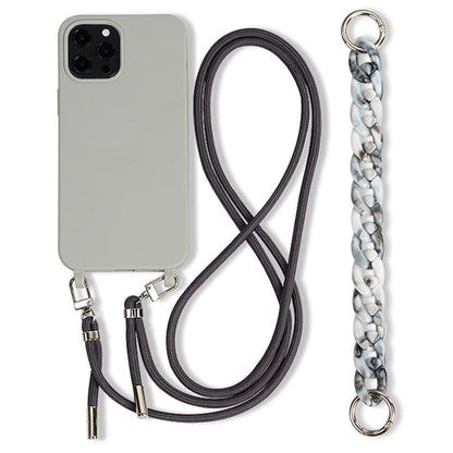 For iPhone 13 Pro Max Case Soft TPU Cell Phone Cover with Straps