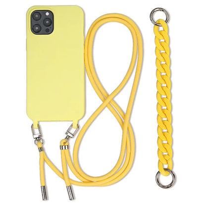For iPhone 14 Pro Case Shockproof Soft TPU Mobile Phone Cover with Straps