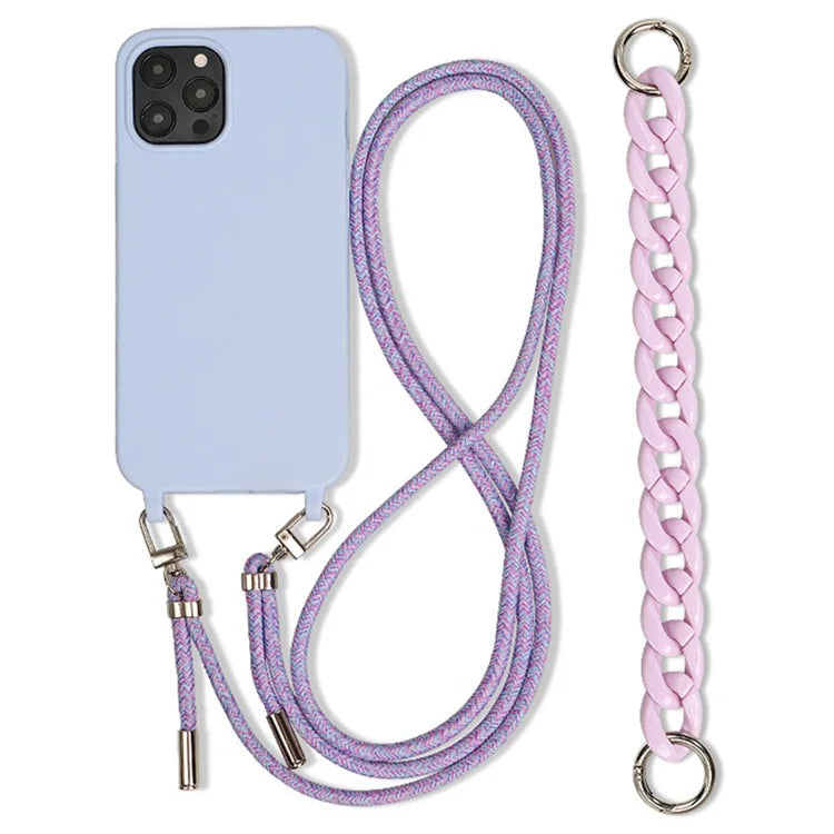 For iPhone 14 Pro Case Shockproof Soft TPU Mobile Phone Cover with Straps