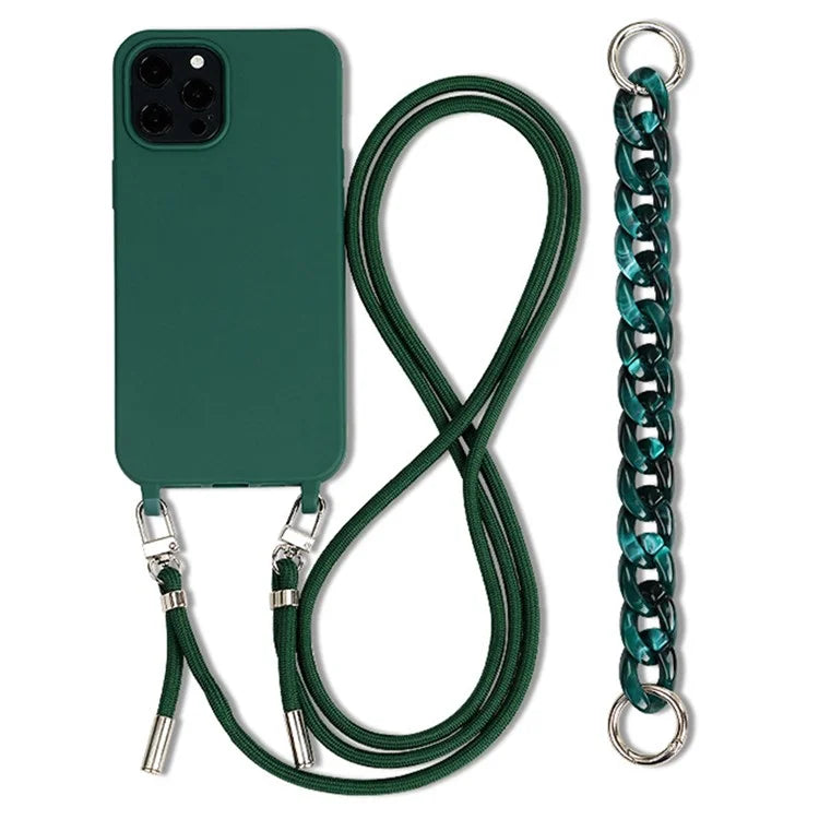 For iPhone 14 Pro Case Shockproof Soft TPU Mobile Phone Cover with Straps