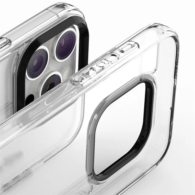 For iPhone 13 Pro Max Case PC+TPU Clear Phone Cover with Adjustable Lanyard