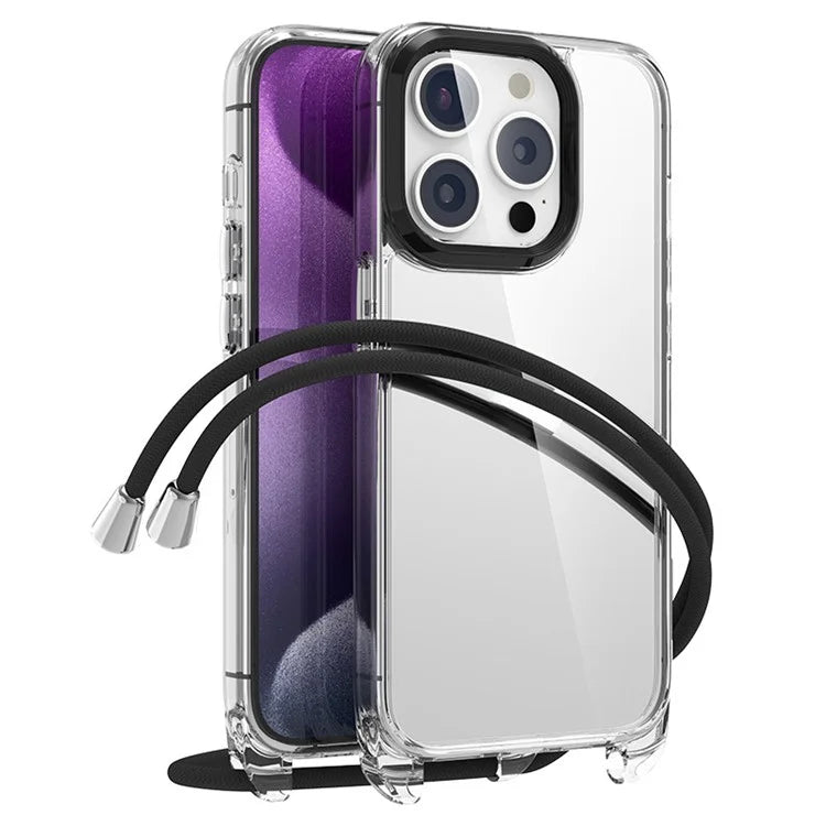 For iPhone 15 Pro Max Case Crystal Clear PC+TPU Protective Phone Cover