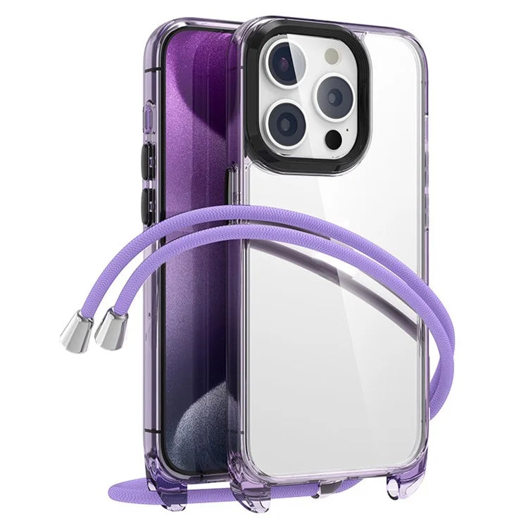 For iPhone 15 Pro Max Case Crystal Clear PC+TPU Protective Phone Cover