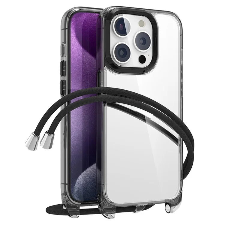 For iPhone 15 Pro Max Case Crystal Clear PC+TPU Protective Phone Cover