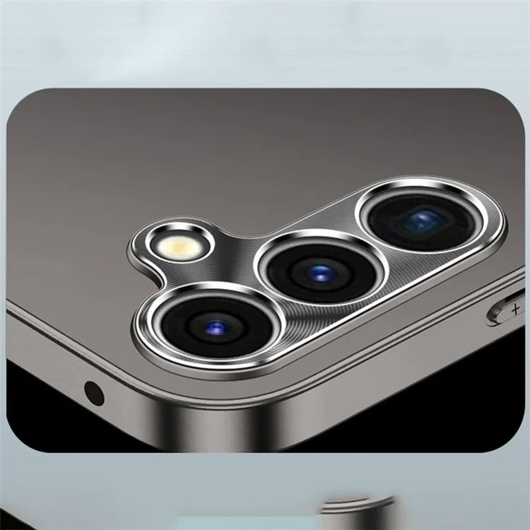 For Samsung Galaxy S24 Case Hard PC Matte Phone Cover with Metal Lens Frame