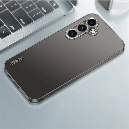 For Samsung Galaxy S24 Case Hard PC Matte Phone Cover with Metal Lens Frame