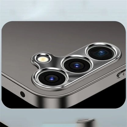For Samsung Galaxy S24 Case Hard PC Matte Phone Cover with Metal Lens Frame