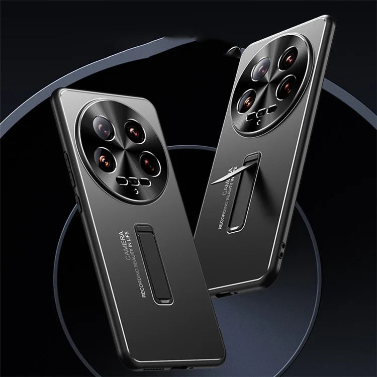 For Xiaomi 14 Ultra Case with Hidden Kickstand Hard PC Shockproof Phone Cover