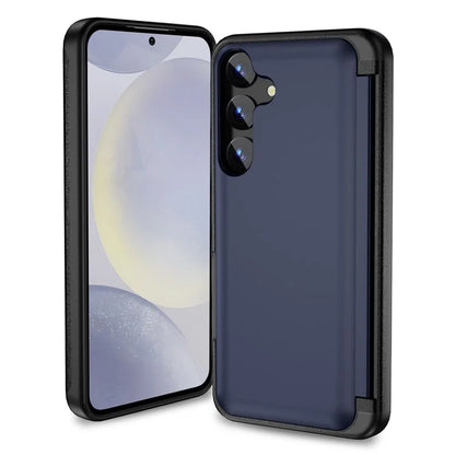 For Samsung Galaxy S23 FE Case Card Holder Shockproof TPU+PC Phone Cover with Flip Kickstand