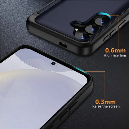 For Samsung Galaxy S23 FE Case Card Holder Shockproof TPU+PC Phone Cover with Flip Kickstand