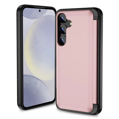 For Samsung Galaxy S23 FE Case Card Holder Shockproof TPU+PC Phone Cover with Flip Kickstand