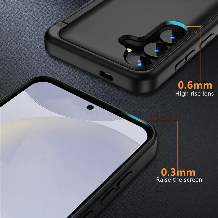 For Samsung Galaxy S23 FE Case Card Holder Shockproof TPU+PC Phone Cover with Flip Kickstand