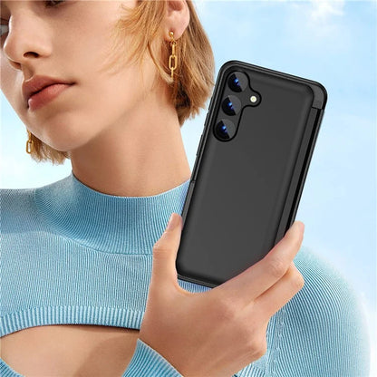 For Samsung Galaxy S23 FE Case Card Holder Shockproof TPU+PC Phone Cover with Flip Kickstand