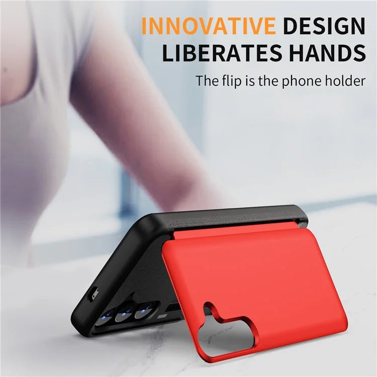 For Samsung Galaxy S23 FE Case Card Holder Shockproof TPU+PC Phone Cover with Flip Kickstand