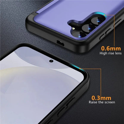 For Samsung Galaxy S23 FE Case Card Holder Shockproof TPU+PC Phone Cover with Flip Kickstand