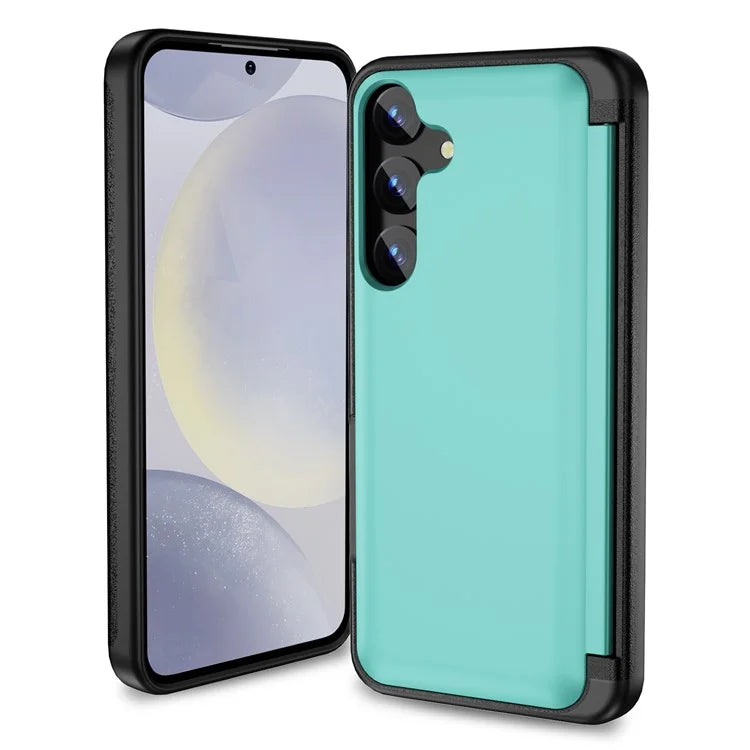For Samsung Galaxy S23 FE Case Card Holder Shockproof TPU+PC Phone Cover with Flip Kickstand