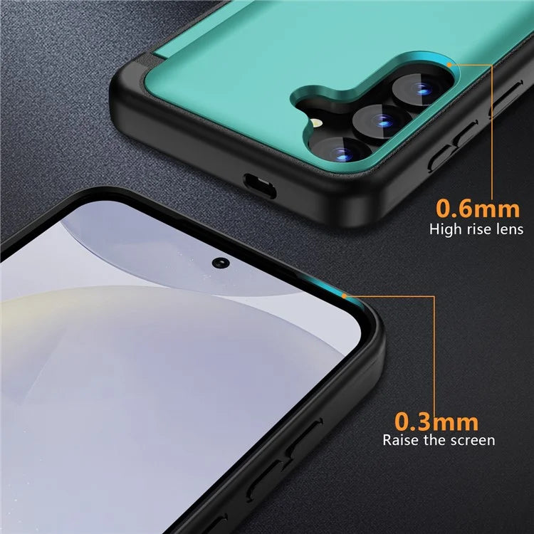 For Samsung Galaxy S23 FE Case Card Holder Shockproof TPU+PC Phone Cover with Flip Kickstand