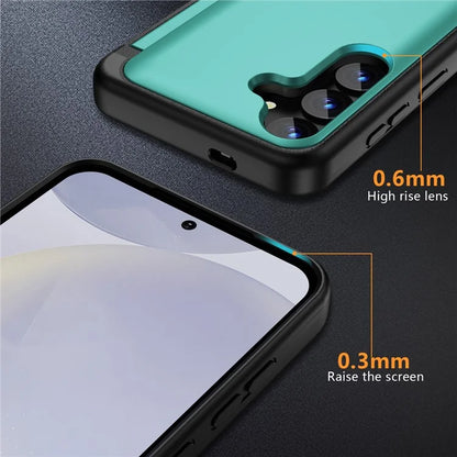For Samsung Galaxy S23 FE Case Card Holder Shockproof TPU+PC Phone Cover with Flip Kickstand