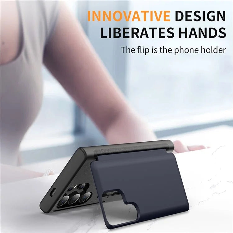 For Samsung Galaxy S21 Ultra 5G Kickstand Back Cover TPU+PC Dual Layer Phone Case