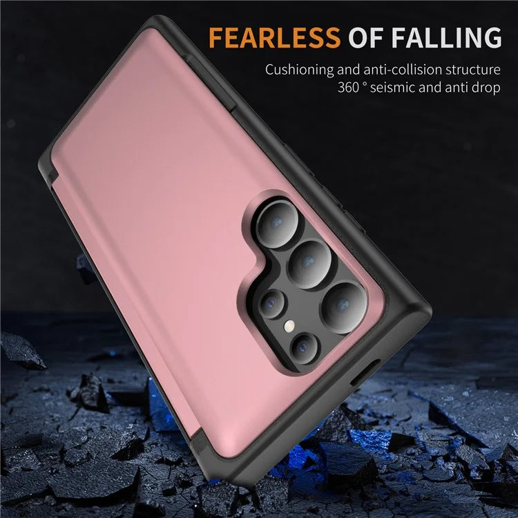 For Samsung Galaxy S21 Ultra 5G Kickstand Back Cover TPU+PC Dual Layer Phone Case